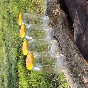 Clear glass jars set of (4)